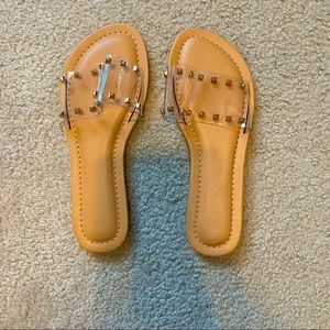 Sandals with Clear Strap + Studs